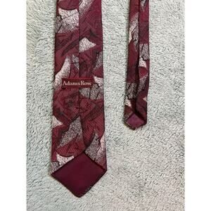 Adam’s Row Red Silver Men’s Neck Tie